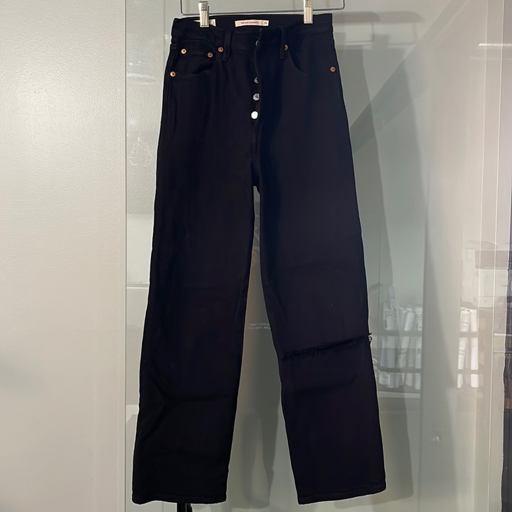 Levi Ribcage Black Denim